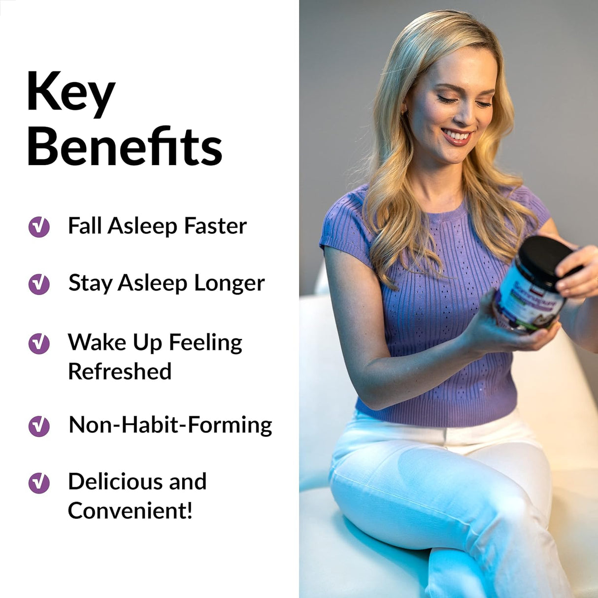 suplemento de ayuda para dormir que no forma hábito 120 und