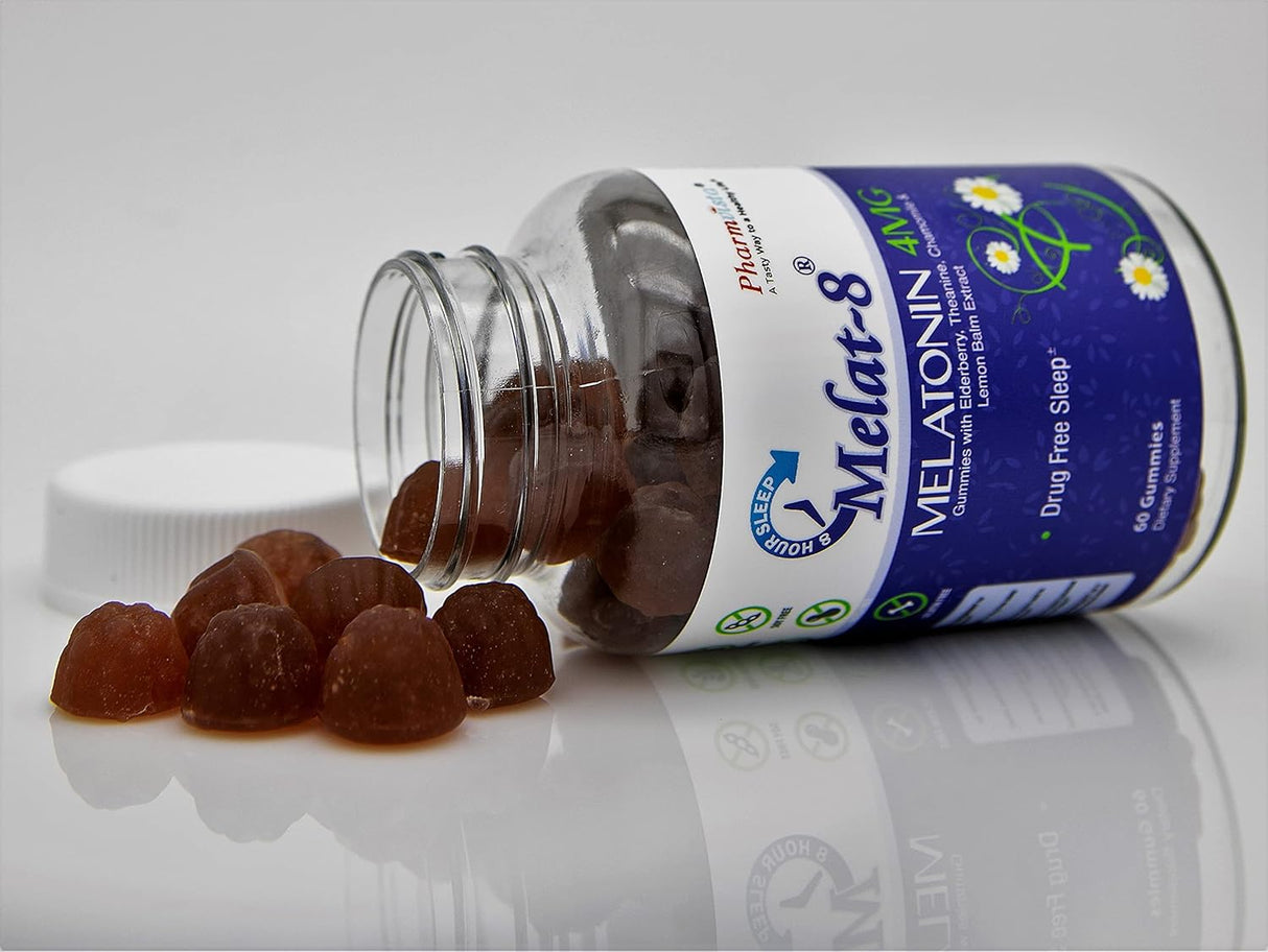 Gomitas para apoyo al sueño 4 mg, saúco, teanina, manzanilla