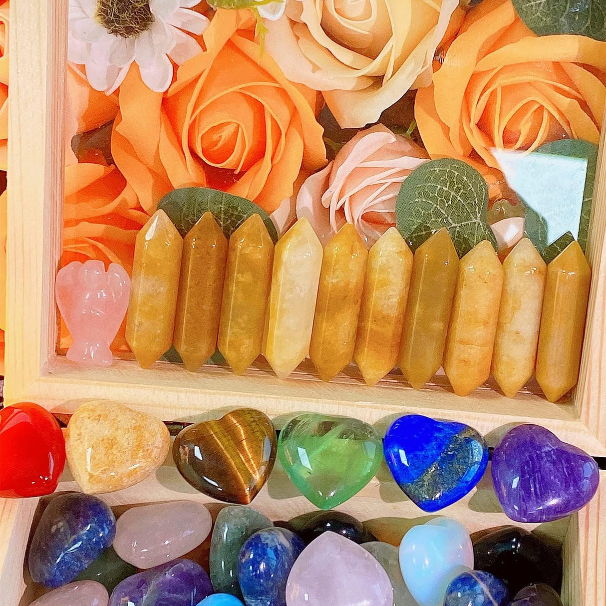 Varitas de Aventurina Amarilla Pulidas para Meditación y Reiki