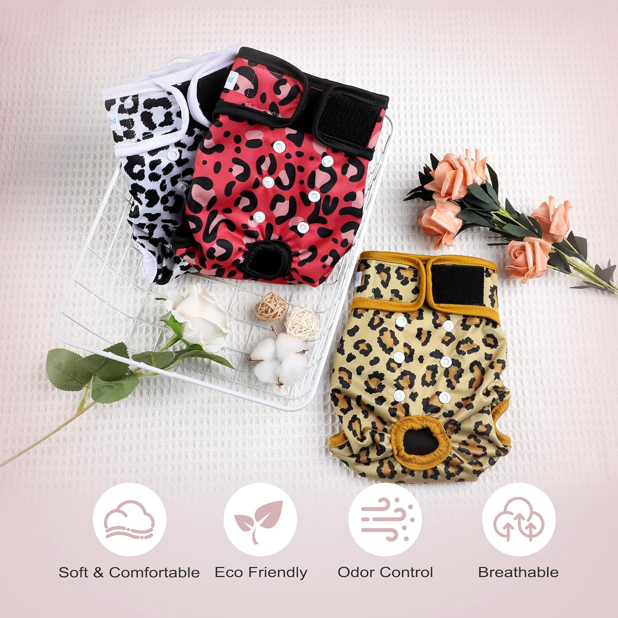 Paw Legend - Pañales reutilizables para perro hembra, 3 unidades