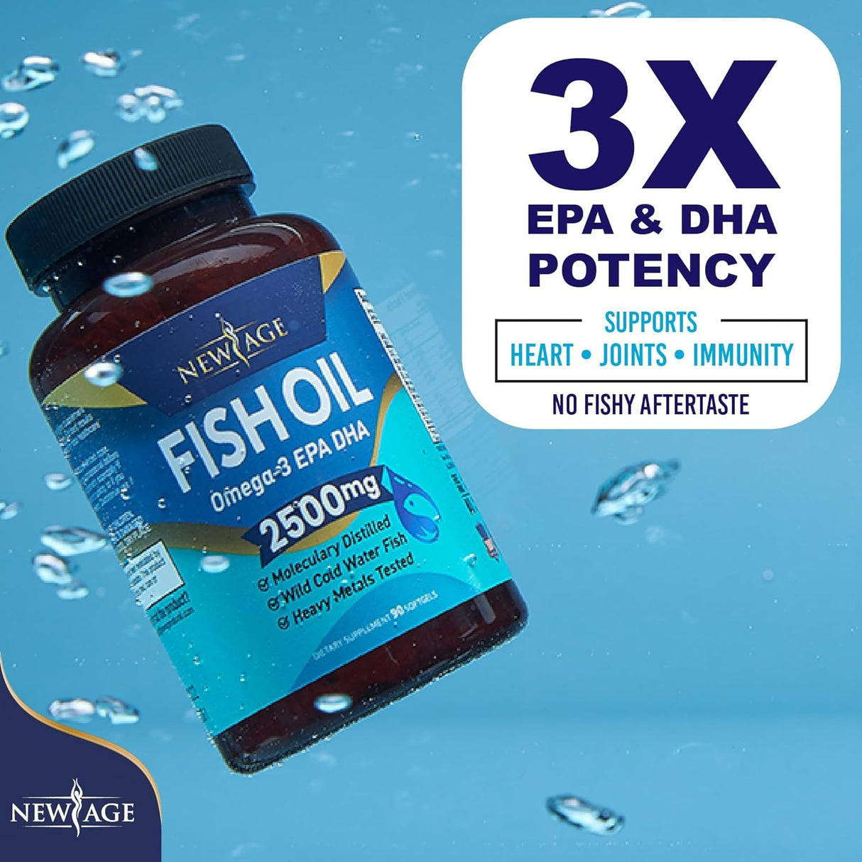 Aceite de pescado Omega 3 2500 mg - Suplemento sin gluten