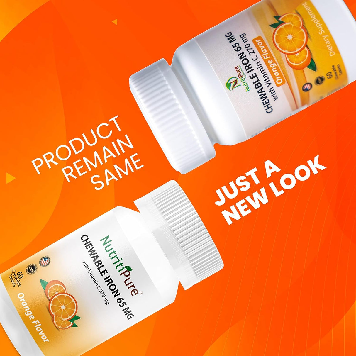 Suplemento Hierro masticable 65 mg con vitamina C 270 m 60un