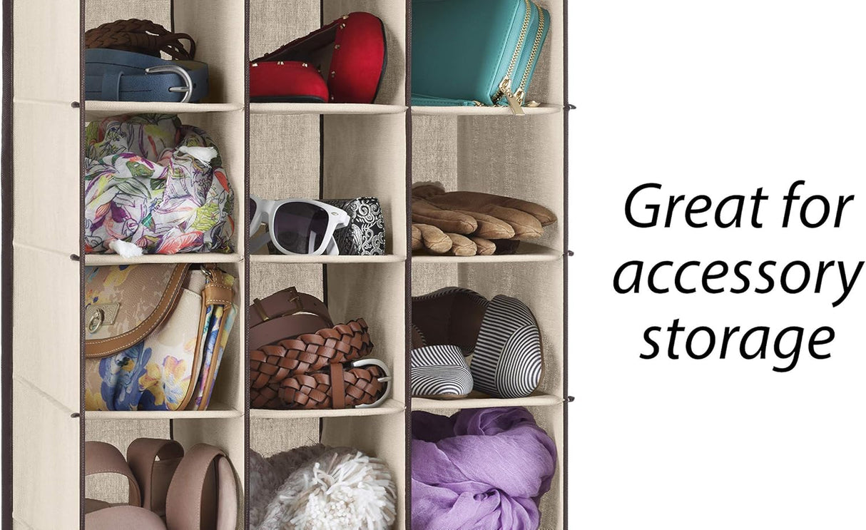 Estantes colgantes para zapatos, 30 secciones, modelo marrón