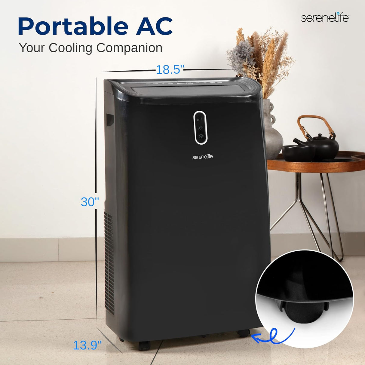 Aire acondicionado portátil SereneLife 12000 BTU SLPAC242B