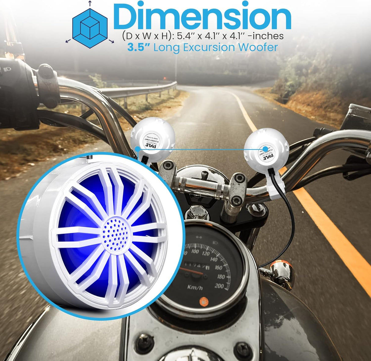 Parlantes todoterreno impermeables blancos PYLE PLMRBT33WT