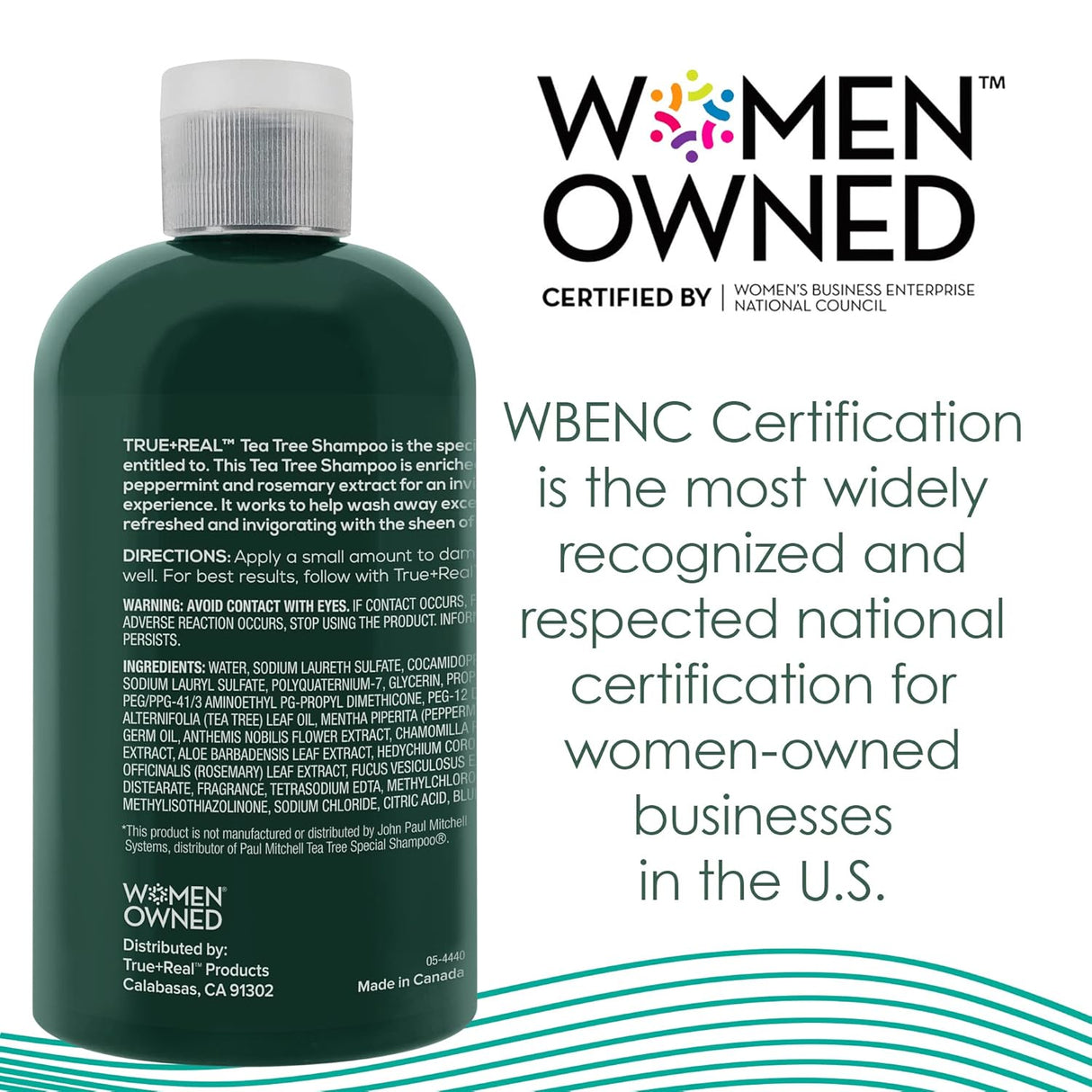 Champú de árbol de té cuidado vigorizante True+Real