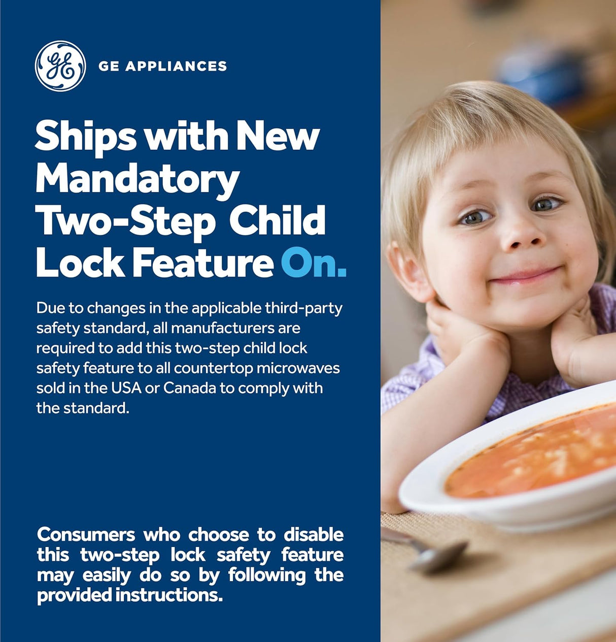 Microondas GE 1.6 Cu. Ft, 1,150W, 8 Configuraciones, GCST16S1WTS