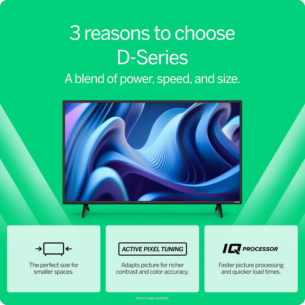 Televisor VIZIO 32 HD 720p Smart con AirPlay y Alexa, D32h-J