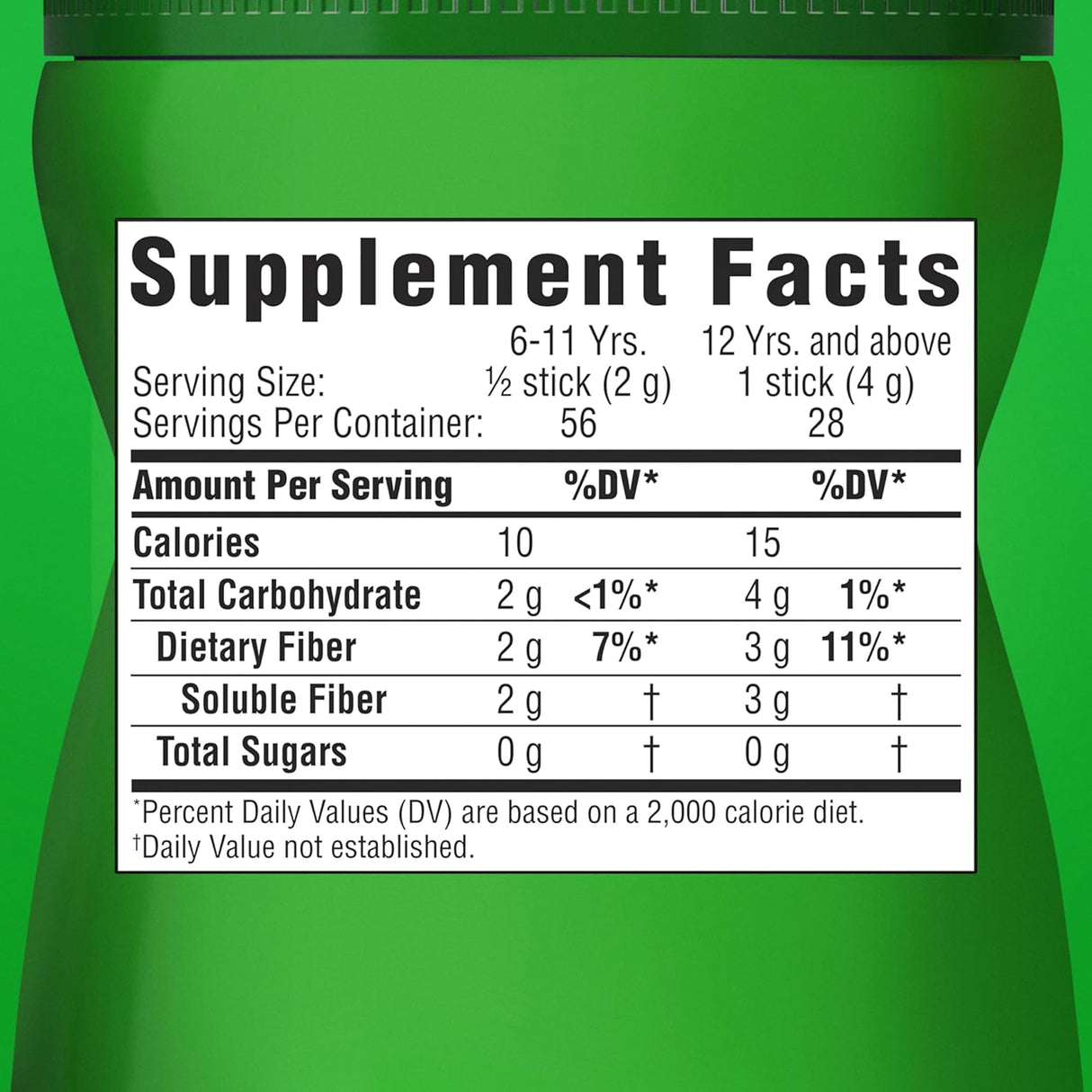 Benefiber Suplemento de Fibra Prebiótica - 28 Sticks Unflavored