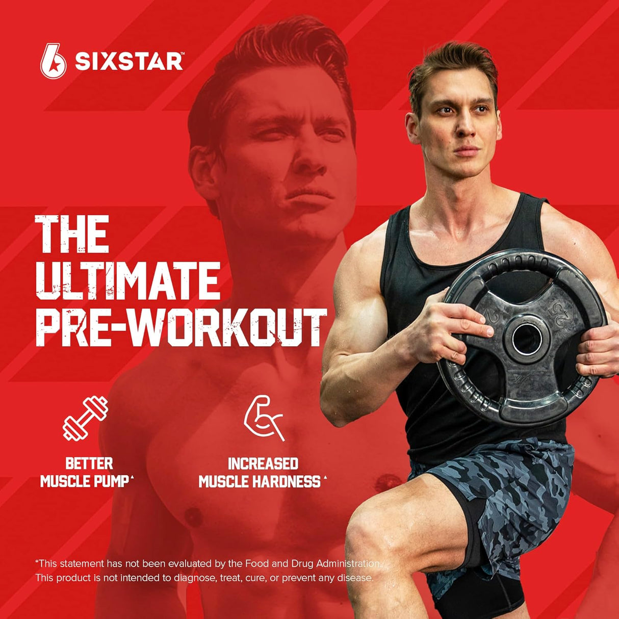 Suplemento Óxido Nítrico Six Star, Aumento Muscular 60 Caps