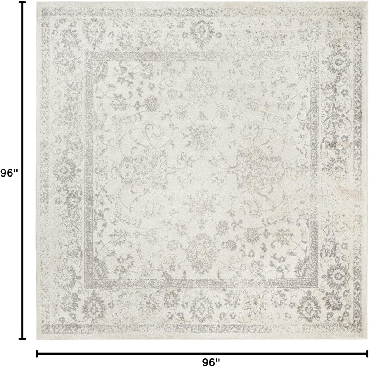 Alfombra Área Cuadrada, Diseño Oriental Distress, Modelo ADR109C