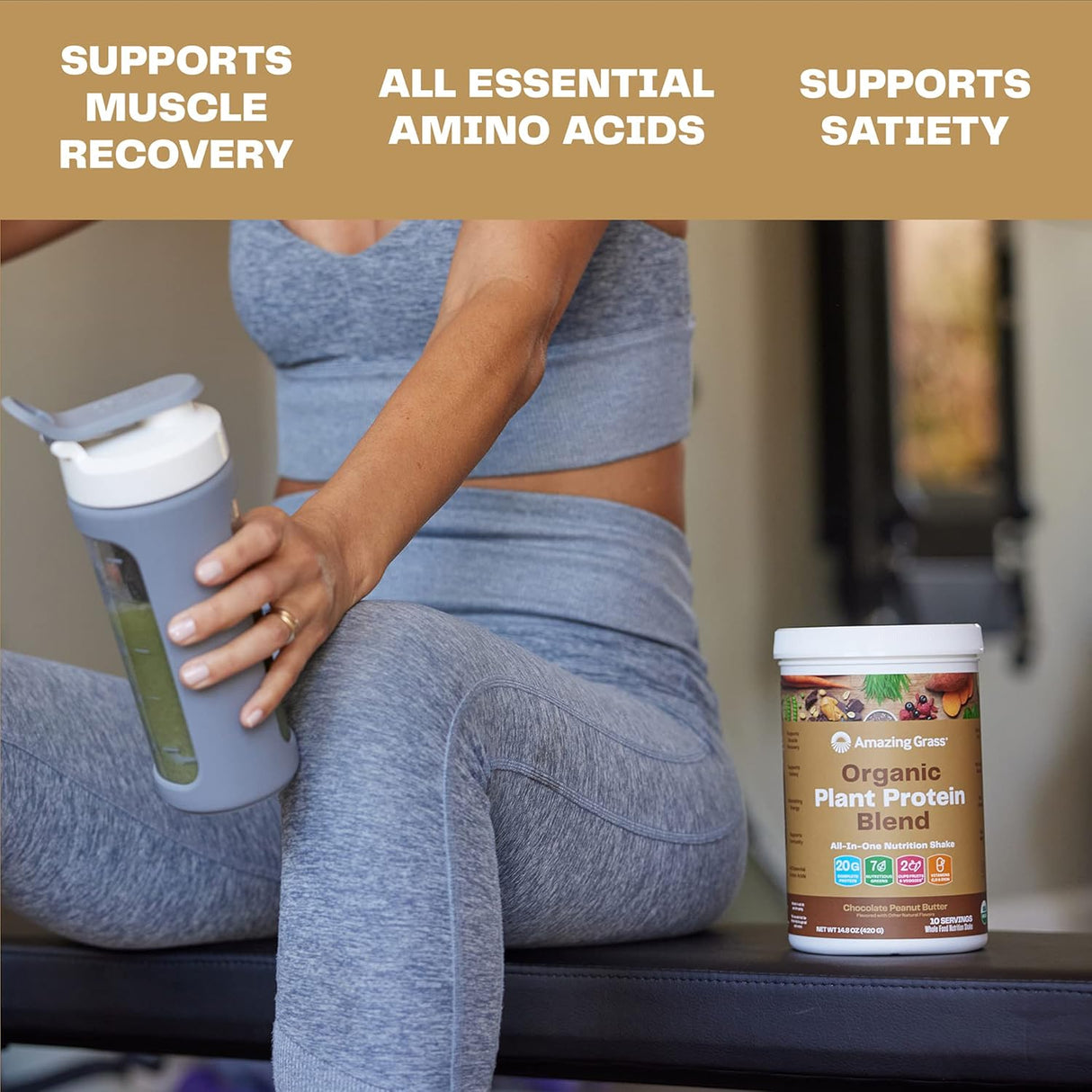 Suplemento Amazing Grass Mezcla orgánica de proteínas polvo