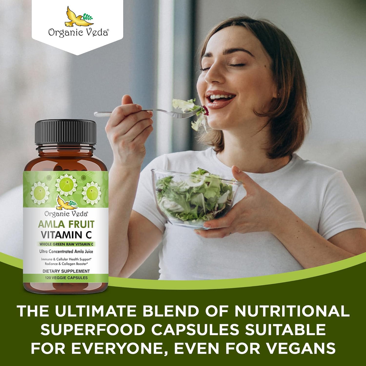 Cápsulas de Amla Orgánicas Suplemento Natural de Vitamina C