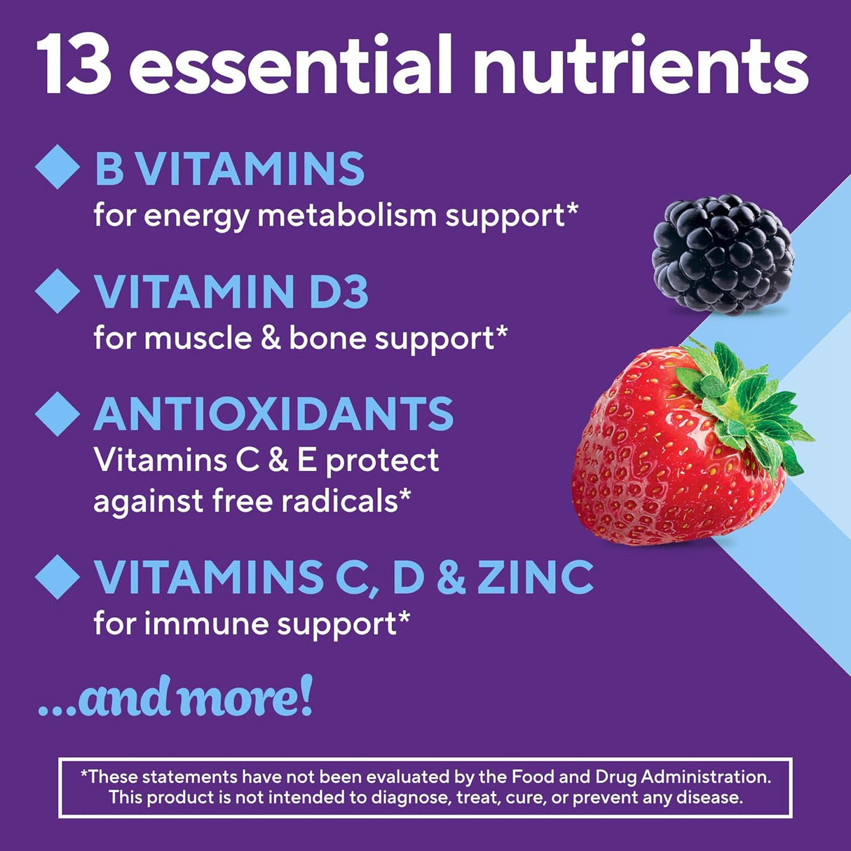 Vitamín Gummy para Hombres Vitafusion, Multivitamínico 120u