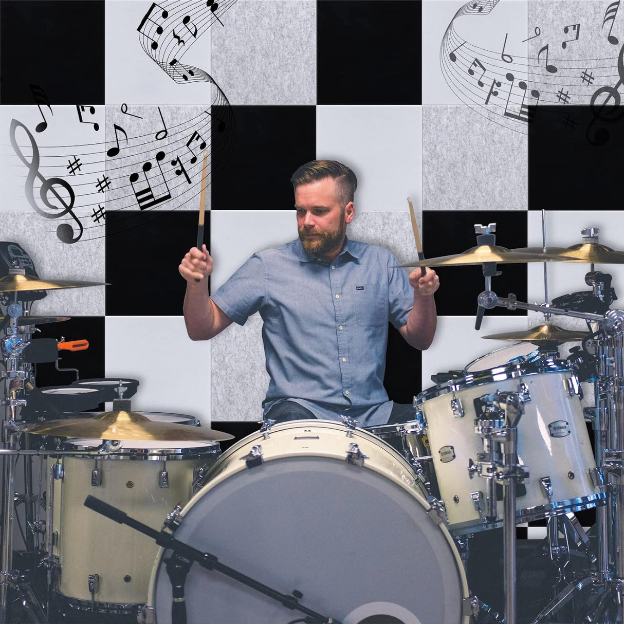 Paneles Acústicos 12x12x0.4 - Alta Densidad - 18 Piezas