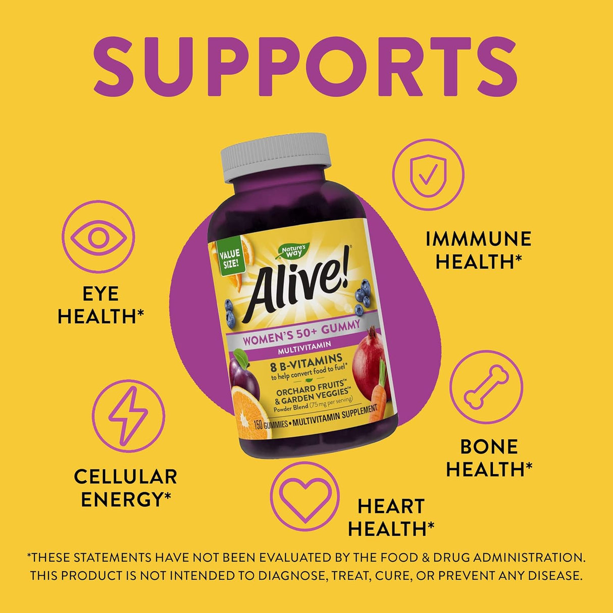 Suplemento Alive vitaminas multivitaminas 150 gomitas