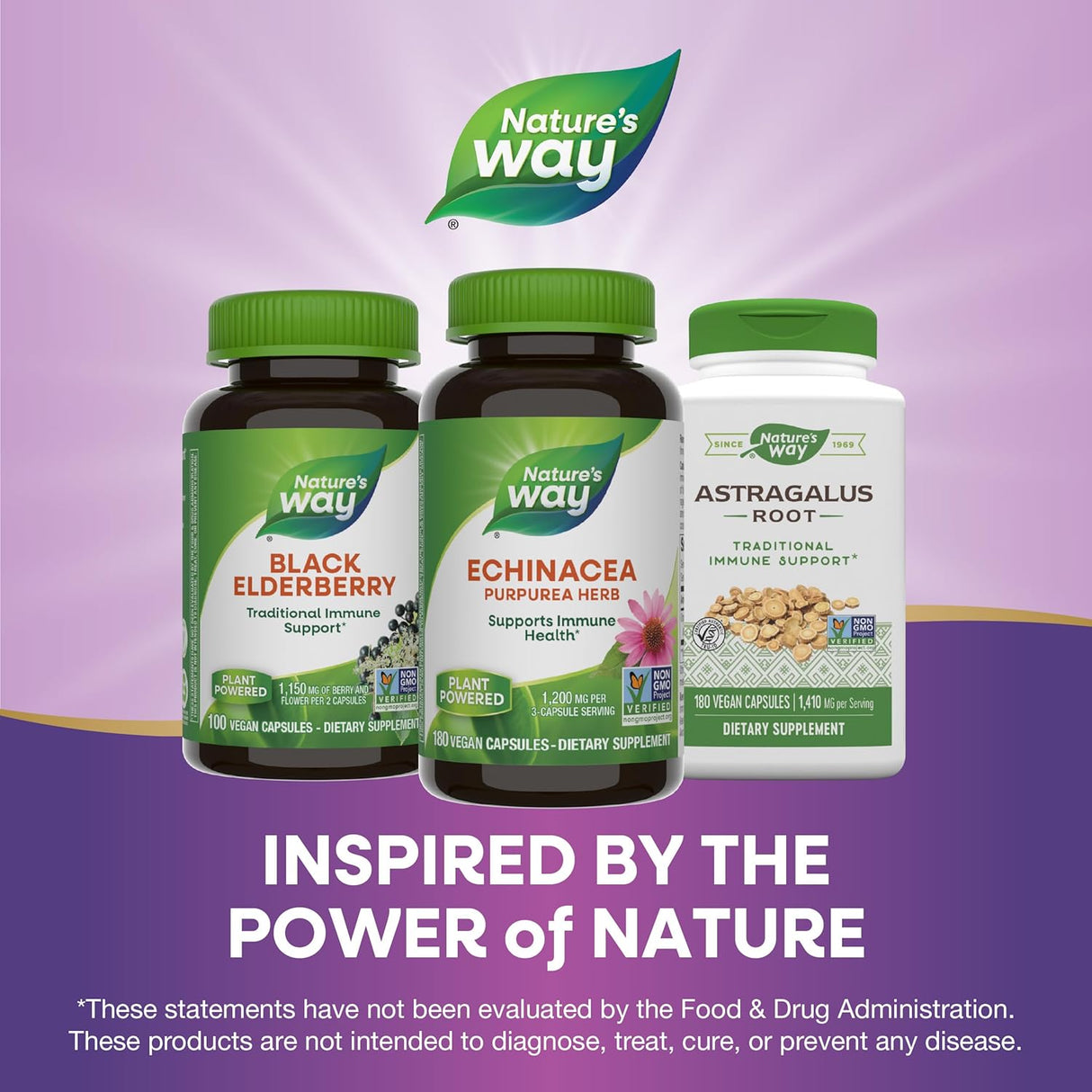 Nature's Way Echinacea Purpurea, 1,200 mg por porción 180un