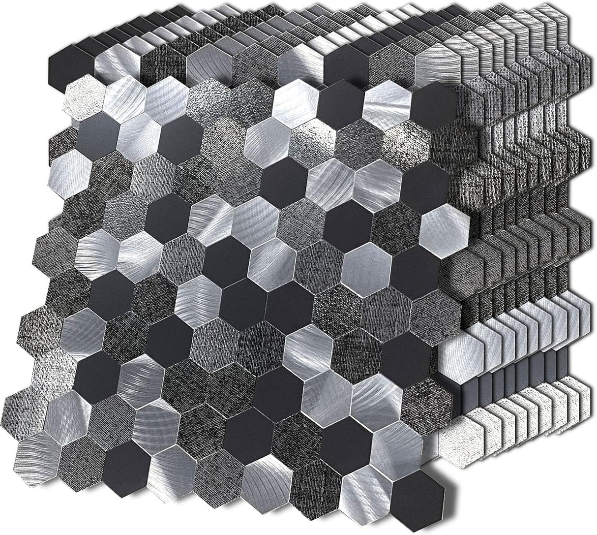 Azulejos de Pared XUANINY, Metal Autoadhesivos 3D, Modelo 10