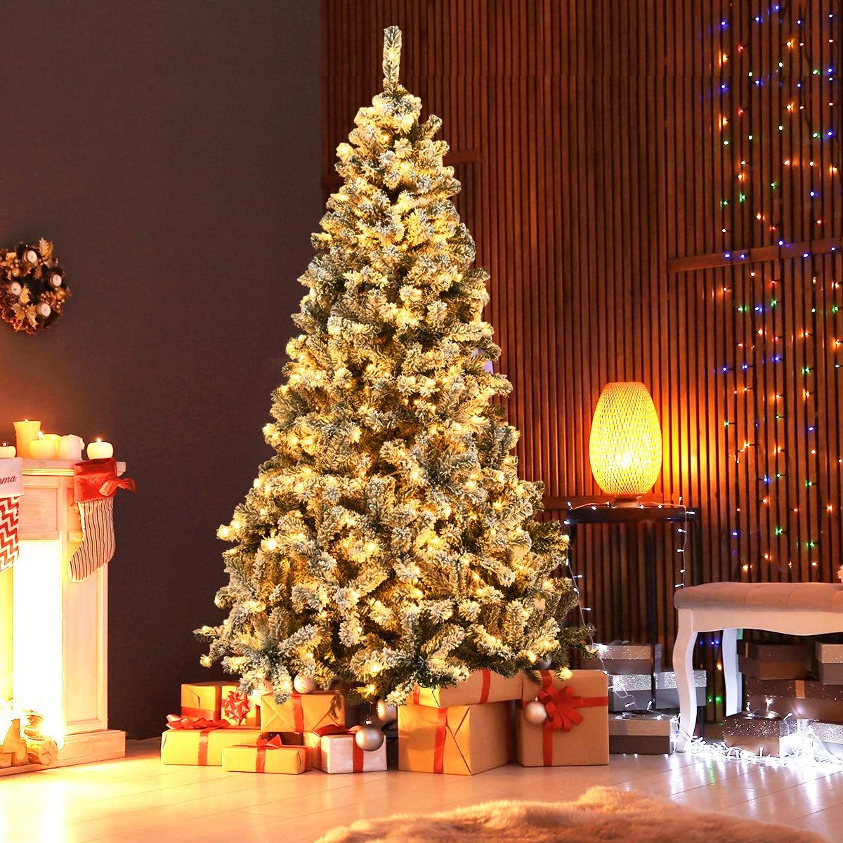 Árbol de Navidad Artificial Nightcore 7.5FT, 450 Luces LED