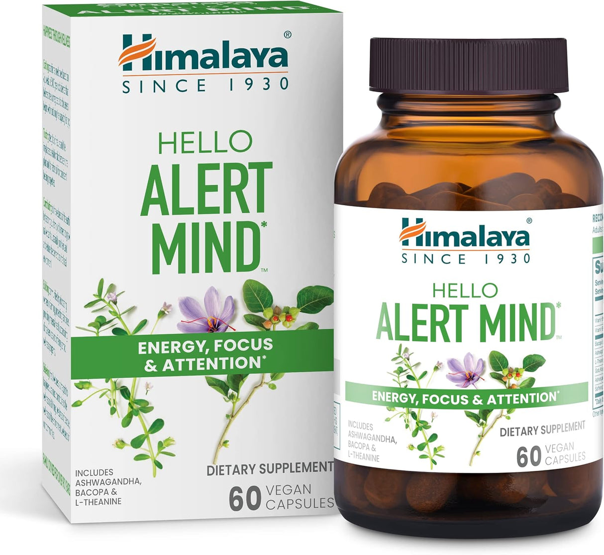 Himalaya Hello Alert Mind con Ashwagandha Bacopa L-teanina