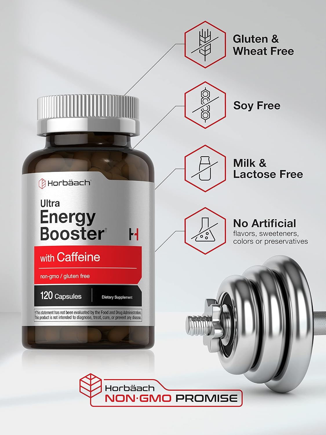 Horbaach Suplemento ultra energético 120 und vitamina B12