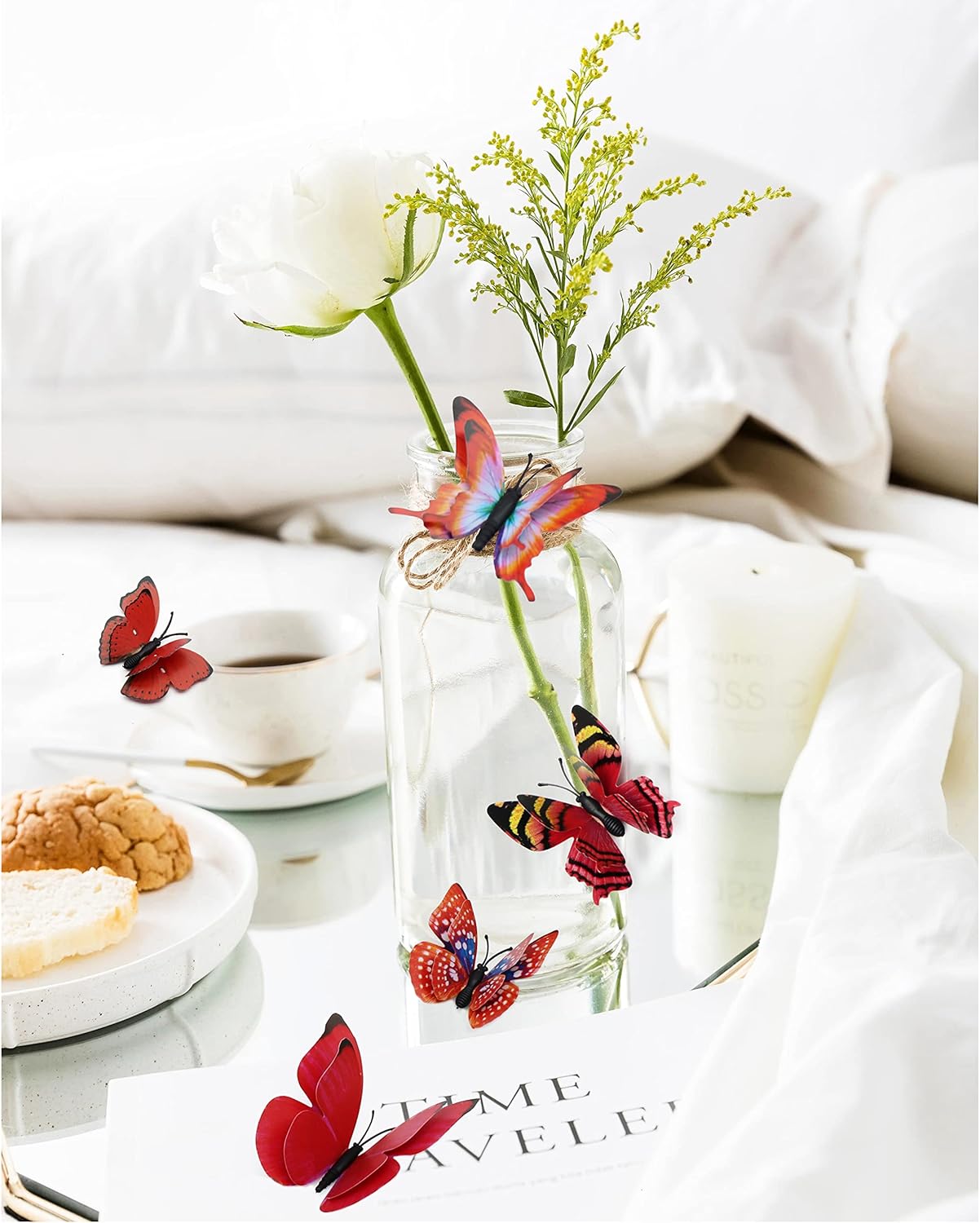 Decoración Pared Mariposas 3D 24 Piezas Magnéticas Removibles