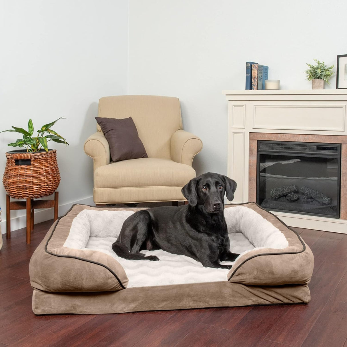 Cama ortopédica para perros grandes Furhaven, Jumbo/XL, lavable