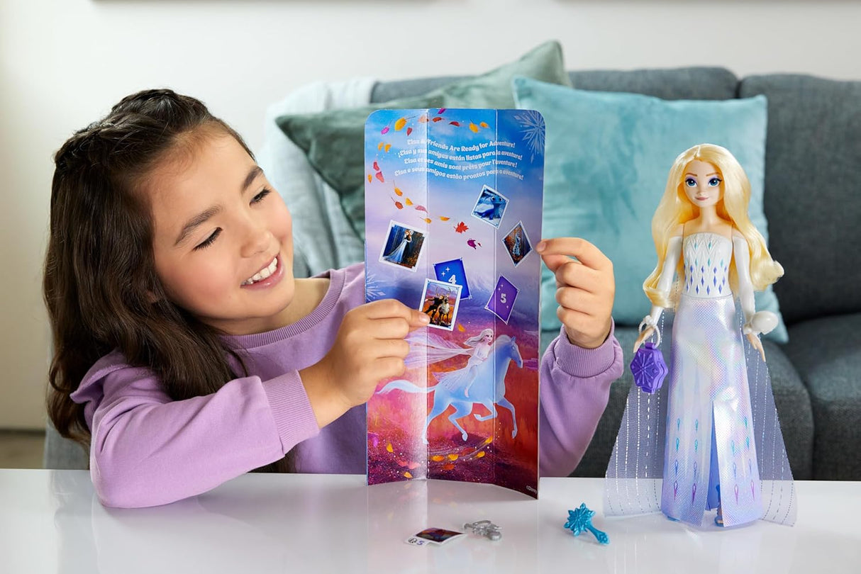 Muñeca Elsa de Mattel, 11 sorpresas y accesorios, inspirado en Disney