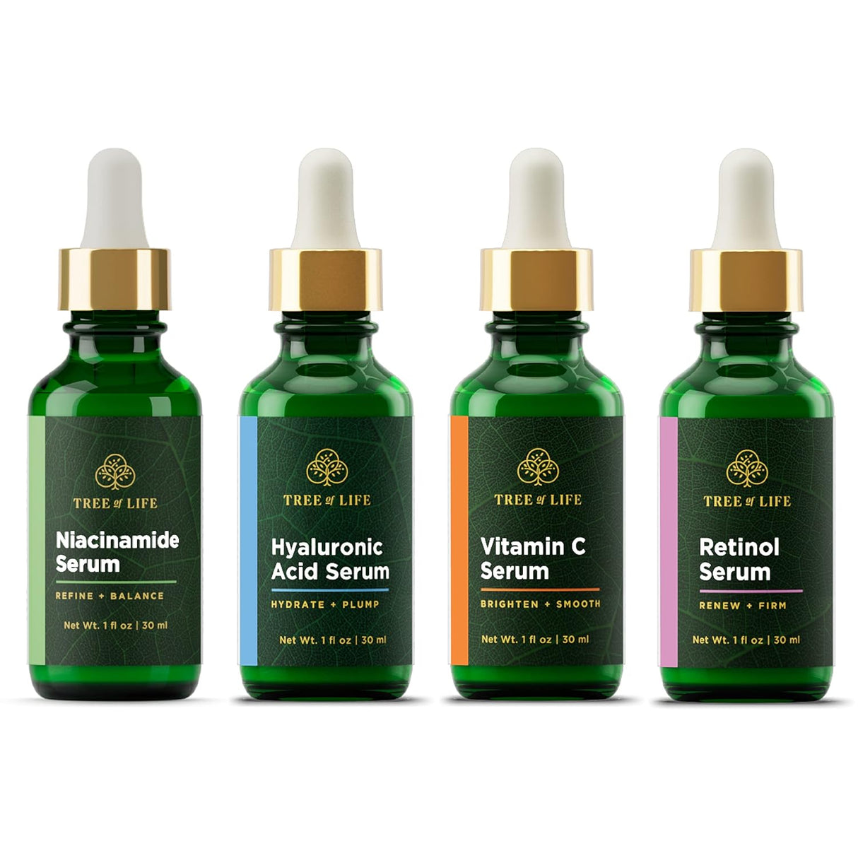 4 unidades x 1 fl oz Suero de cuidado facial