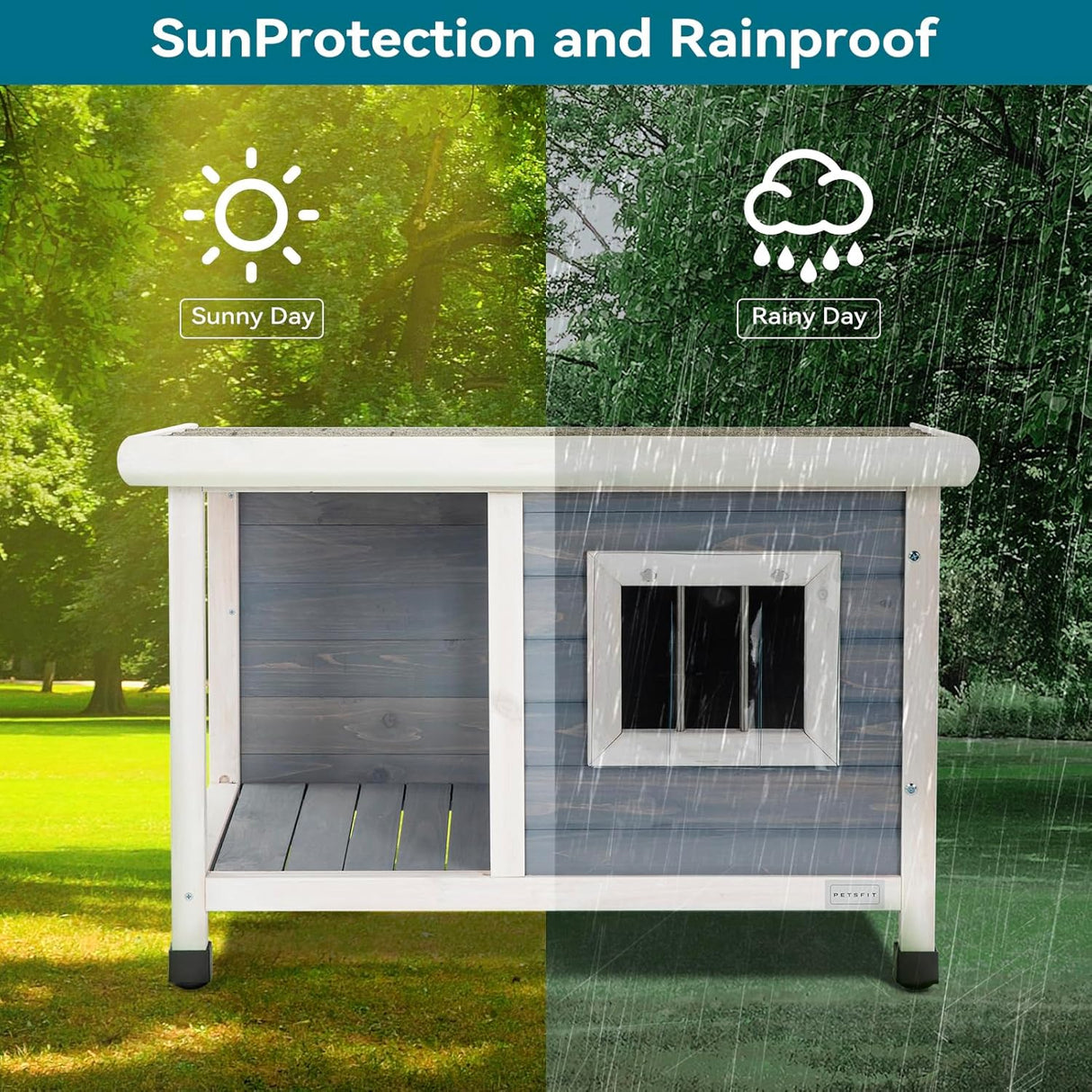 Casa pequeña para perros al aire libre resistente Petsfit