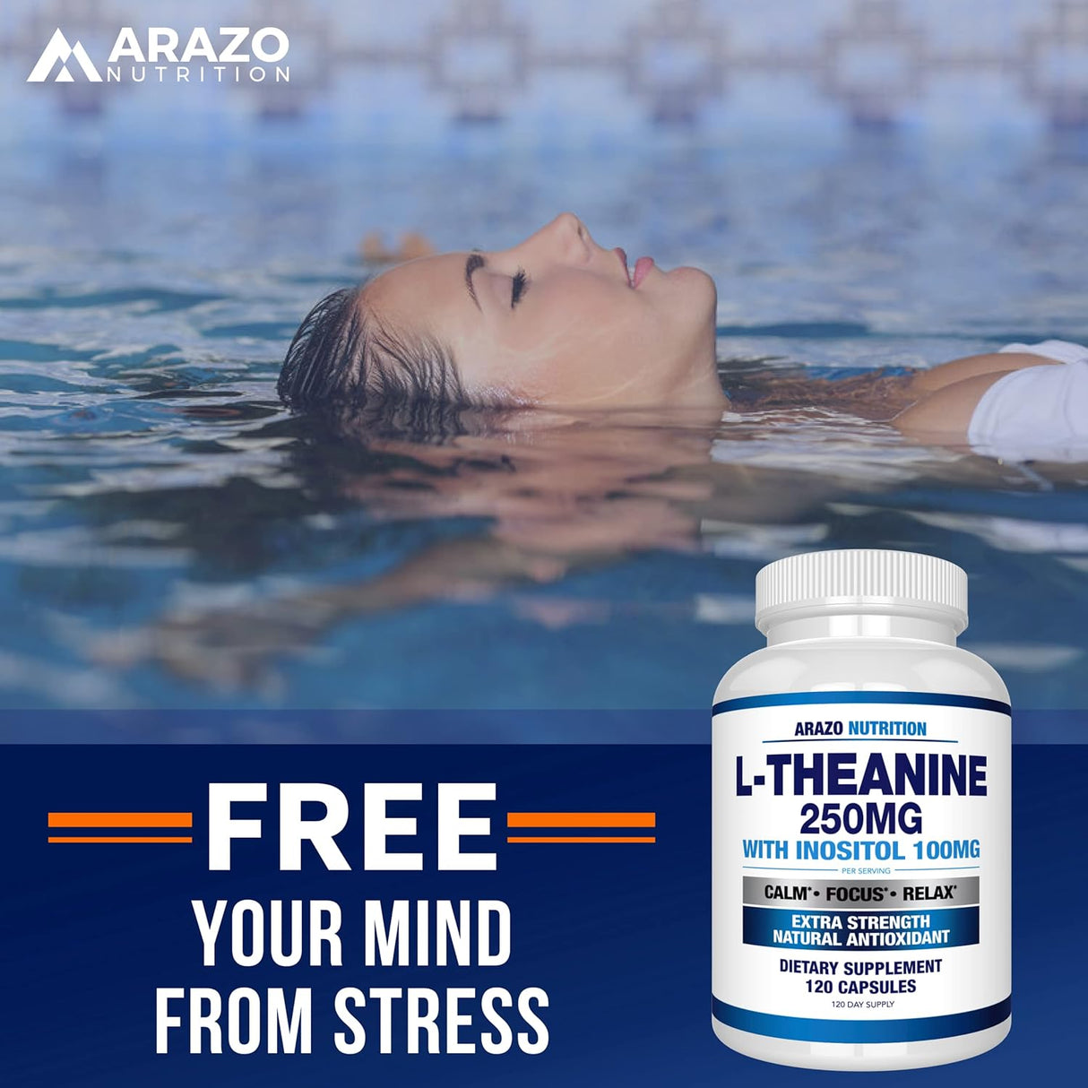 Suplemento L-Teanina 250mg (Extra Fuerza) con Inositol 100mg
