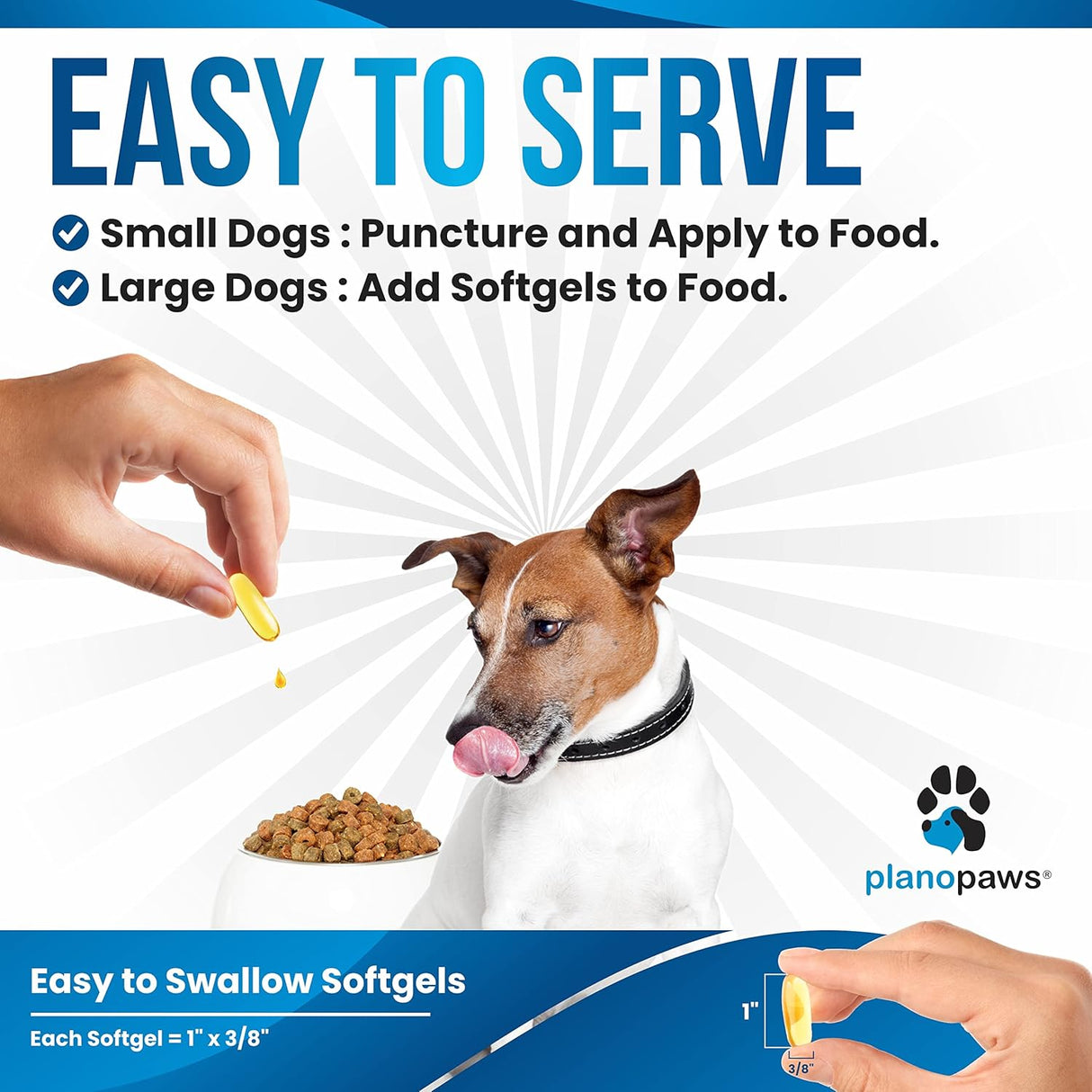 Vitaminas Aceite de pescado omega 3 para perros de pescado