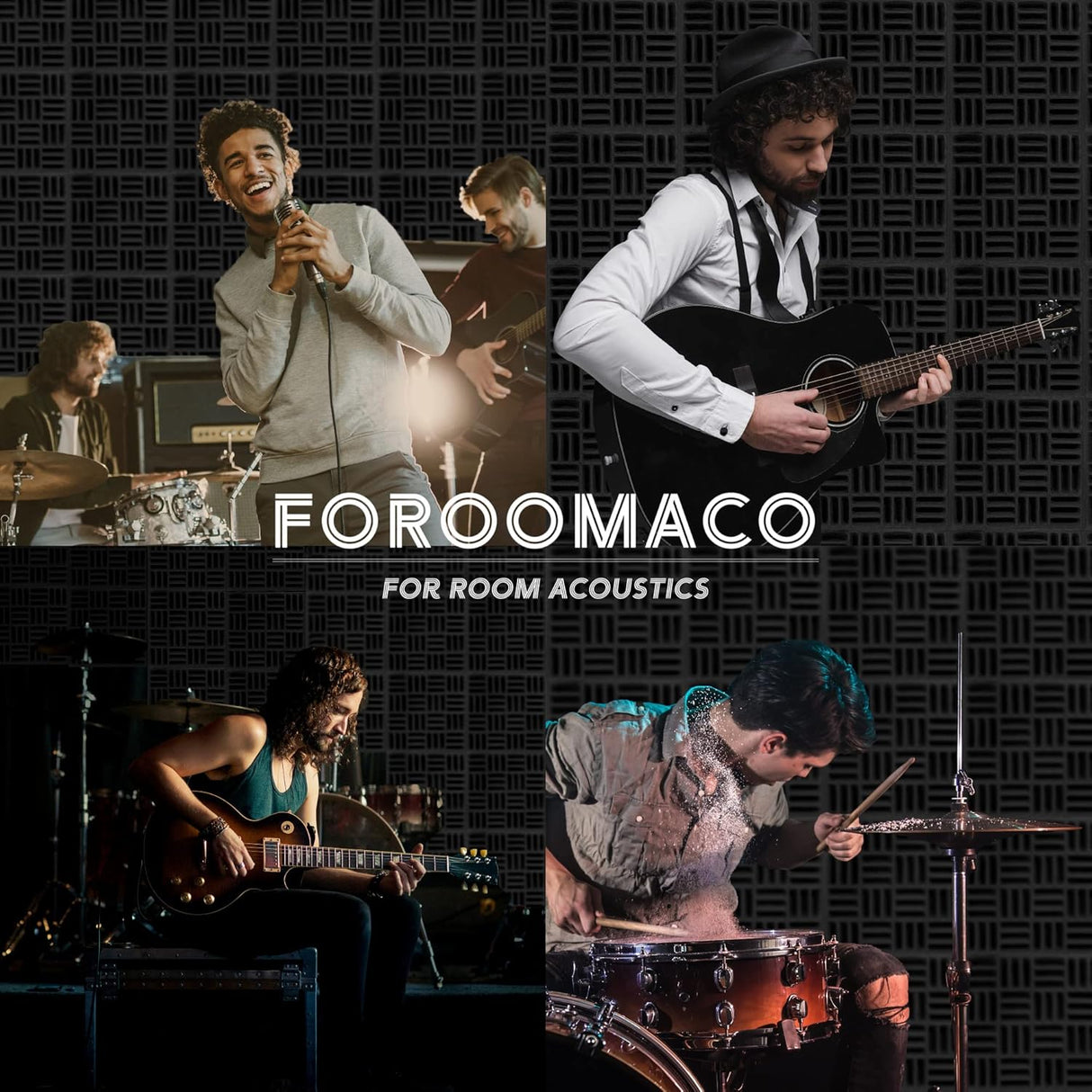 Paneles Acústicos de Espuma 12 Pack, Tratamiento Sonoro, 12.6