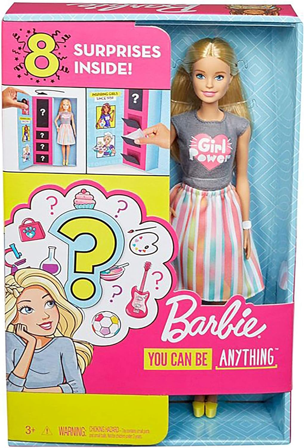 Muñeca Barbie Sorpresa Carreras con Accesorios, Modelo 2023