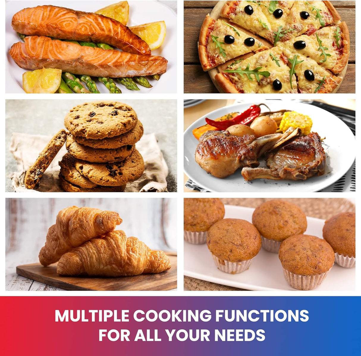 Horno tostador de convección de 4 rebanadas Total Chef