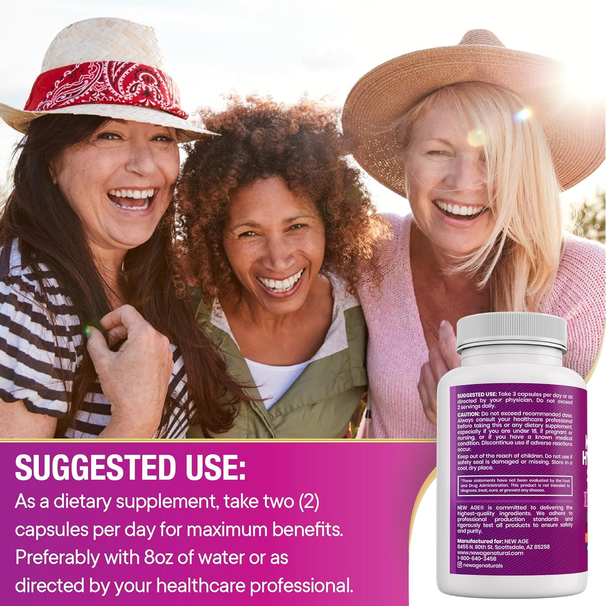 Suplemento Collagen Pills NEW AGE - Vitamina DHT 90 cápsulas