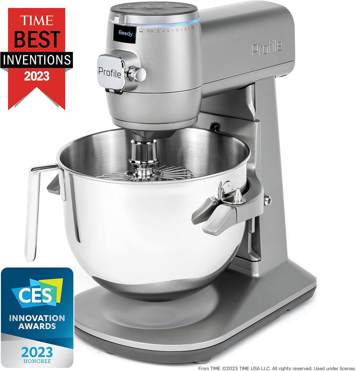 Batidora de pie inteligente GE Profile, 7qt, 11 velocidades, 11 accesorios