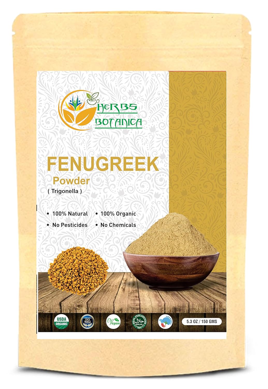 Polvo Orgánico de Fenogreco para Crecimiento del Cabello