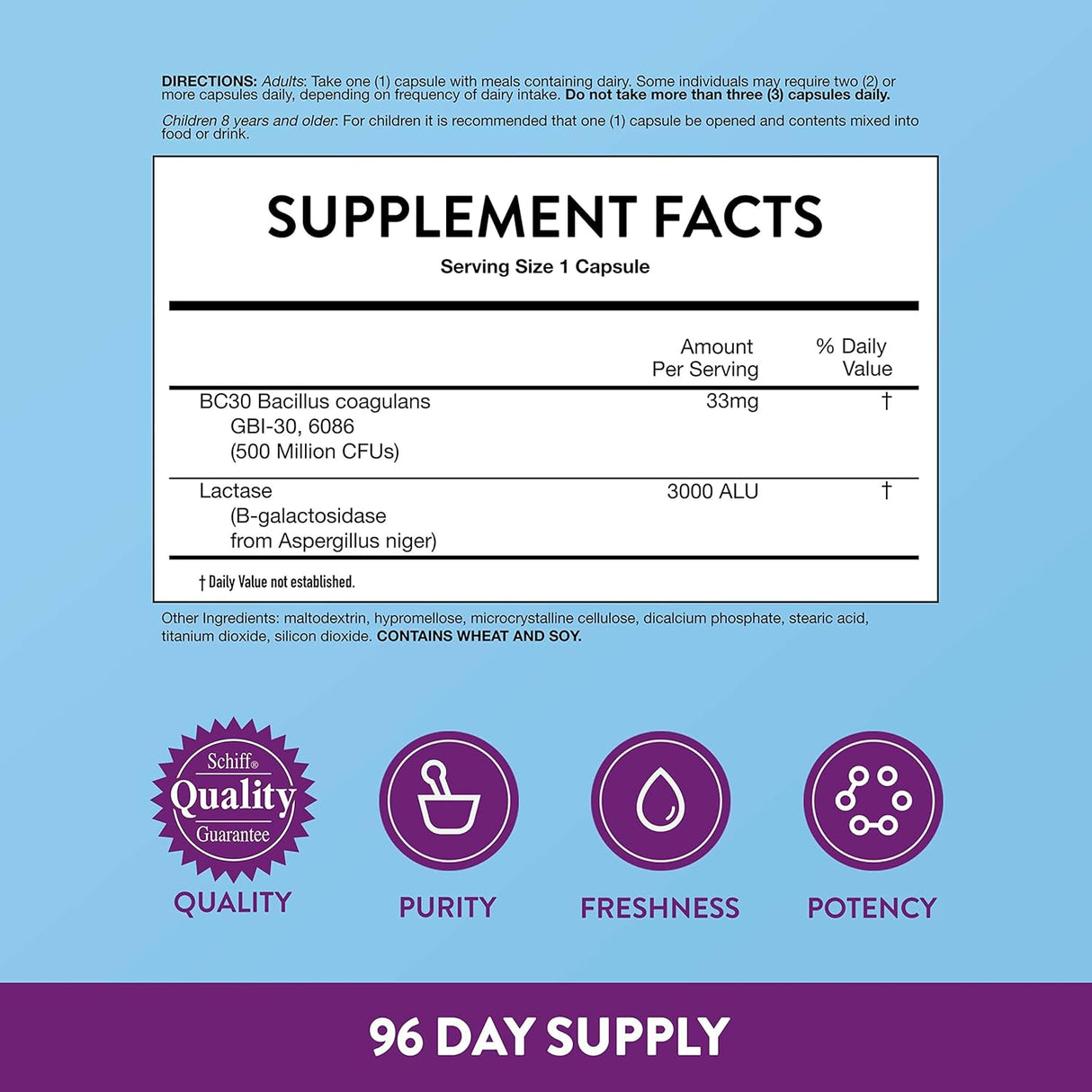Suplementos Alimenticios con enzimas de lactasa
