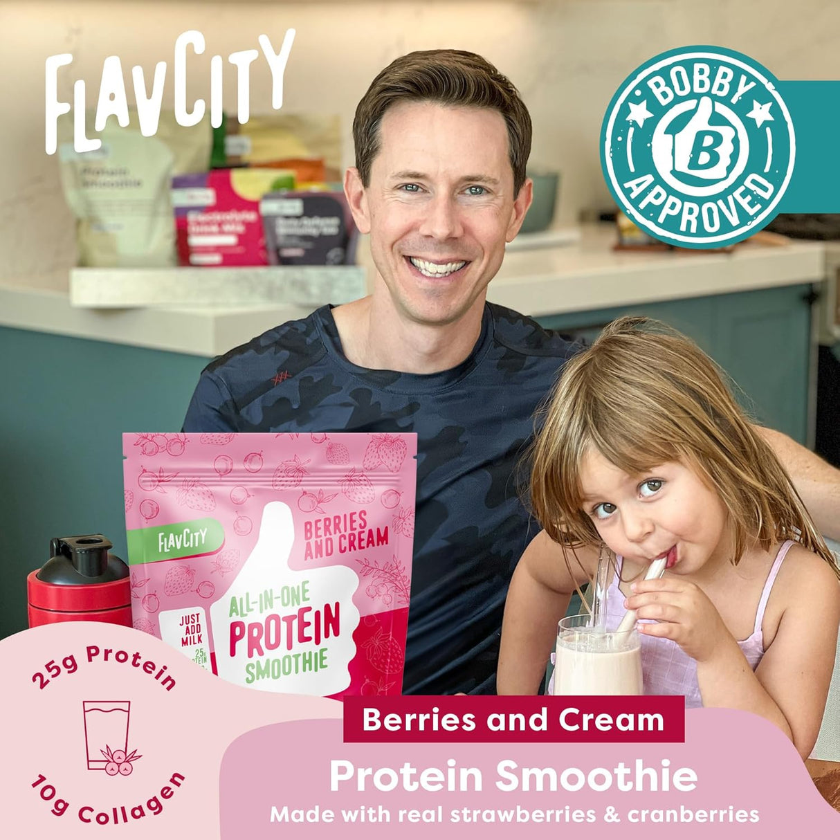 Batido de Proteína FlavCity, Suero 100% Grass-Fed, 25g Proteína