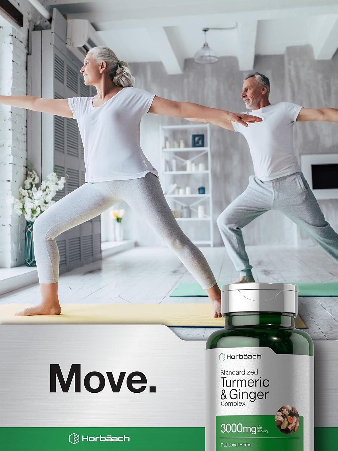 Suplemento de cúrcuma y jengibre con extracto de pimienta