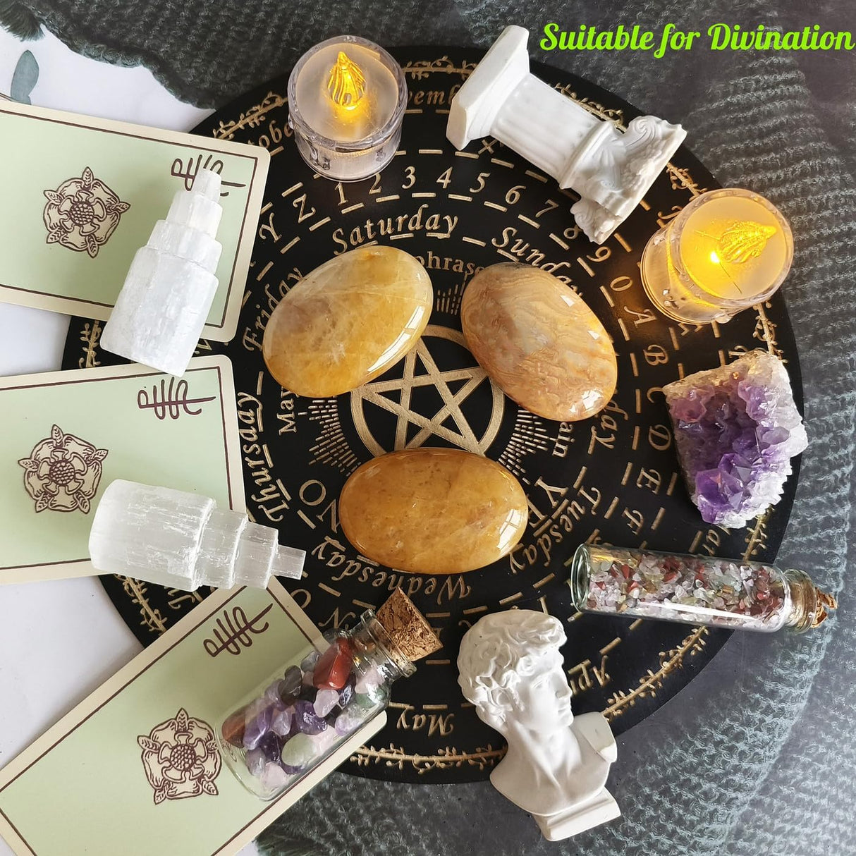 ZHIYUXI Cristales de jade amarillo de 2.4 pulgadas, 1 unidad