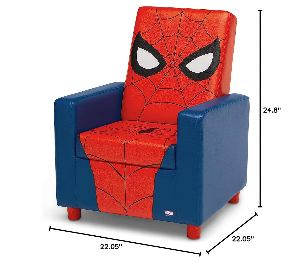 Delta Children Silla con respaldo alto, Spider-Man de madera