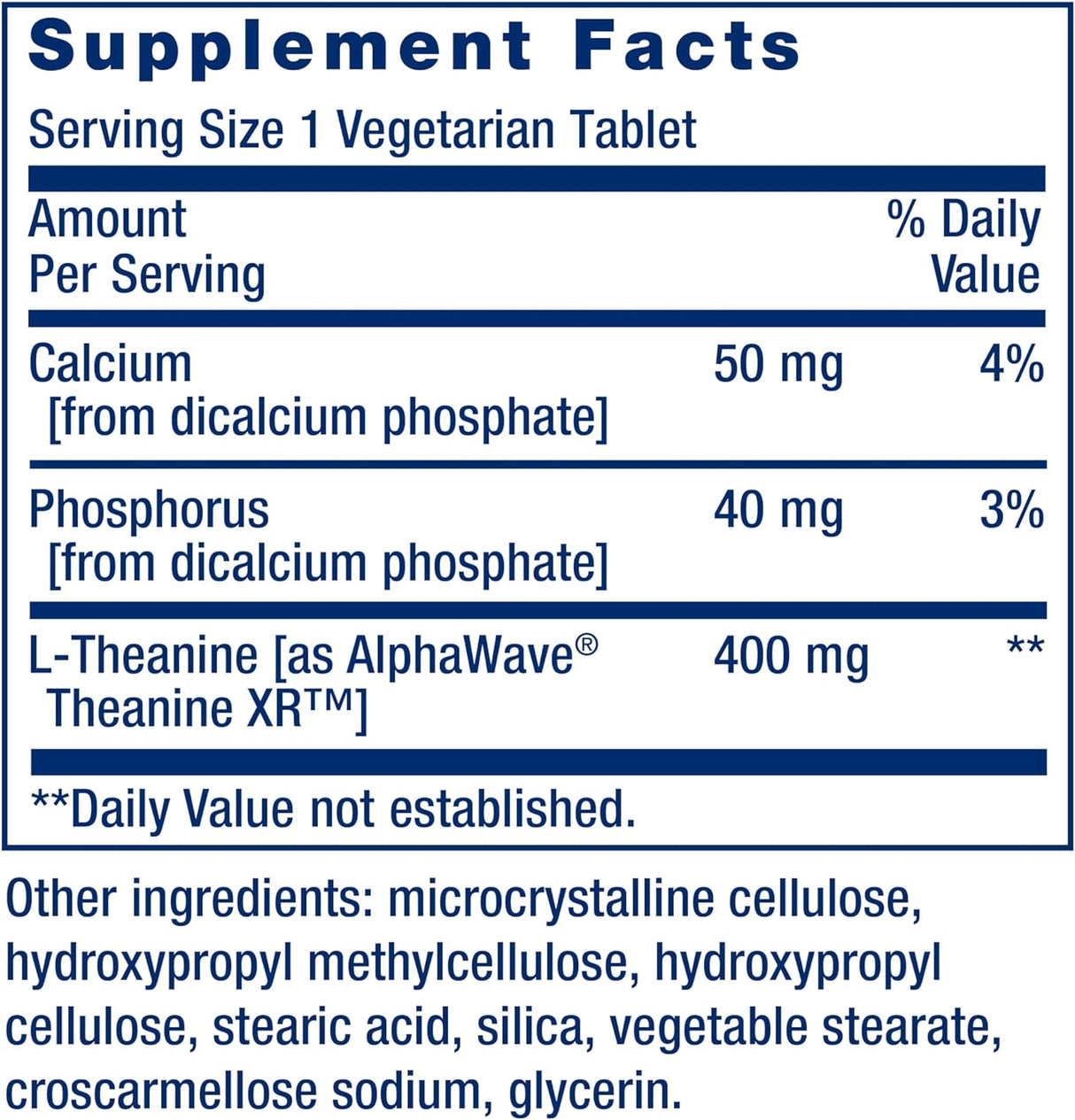 Suplemento de Alivio del estrés Life Extension