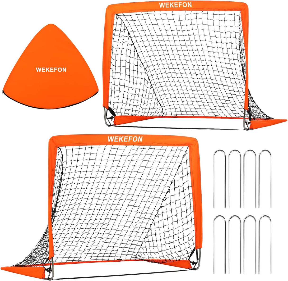 Pack 2 mini redes de futbol desarmables para niños