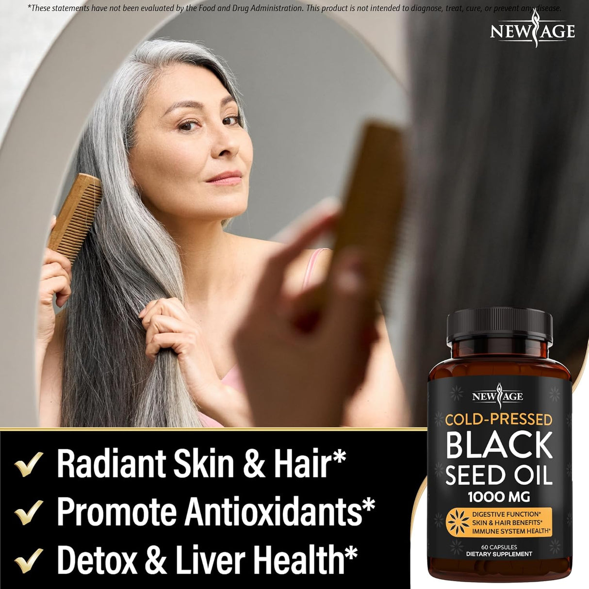 Cápsulas de Aceite de Semilla de Nigella Sativa - NEW AGE