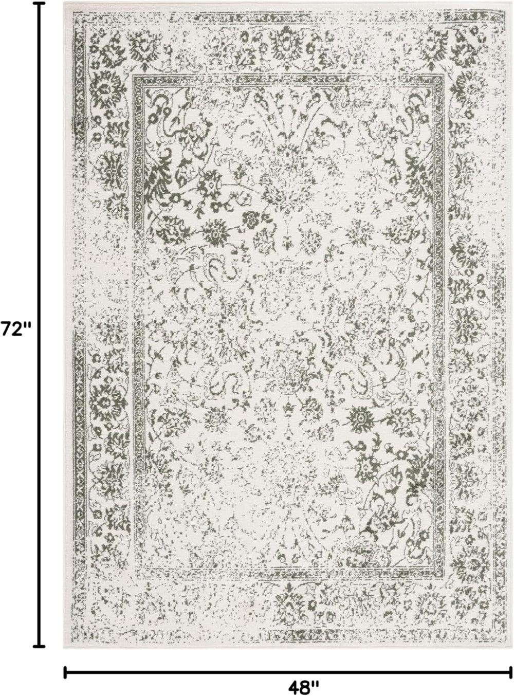 Alfombra de área, diseño oriental, fácil cuidado, modelo ADR109X-4