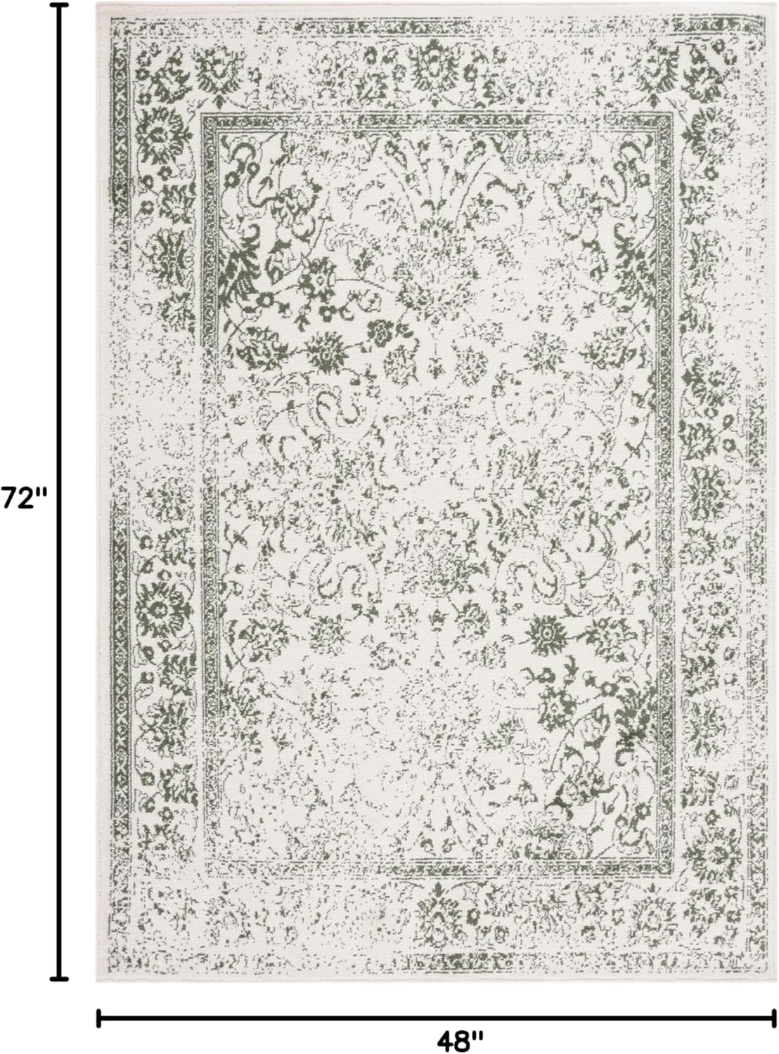 Alfombra de área, diseño oriental, fácil cuidado, modelo ADR109X-4