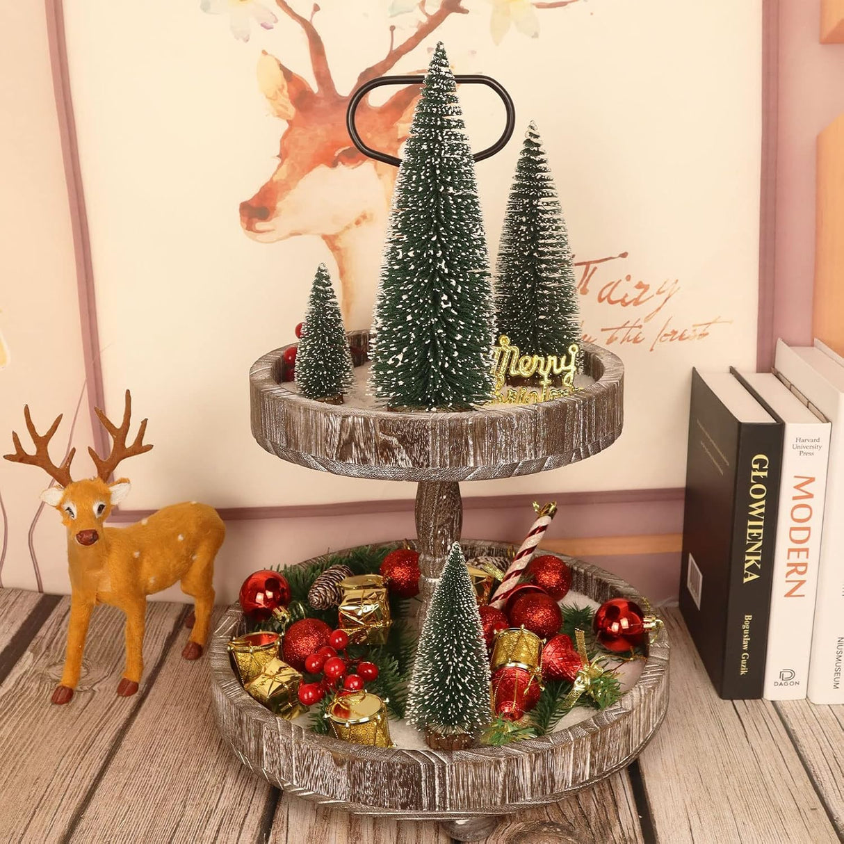 Árbol de Navidad Miniatura de Mesa, Decoración, Pequeño Modelo