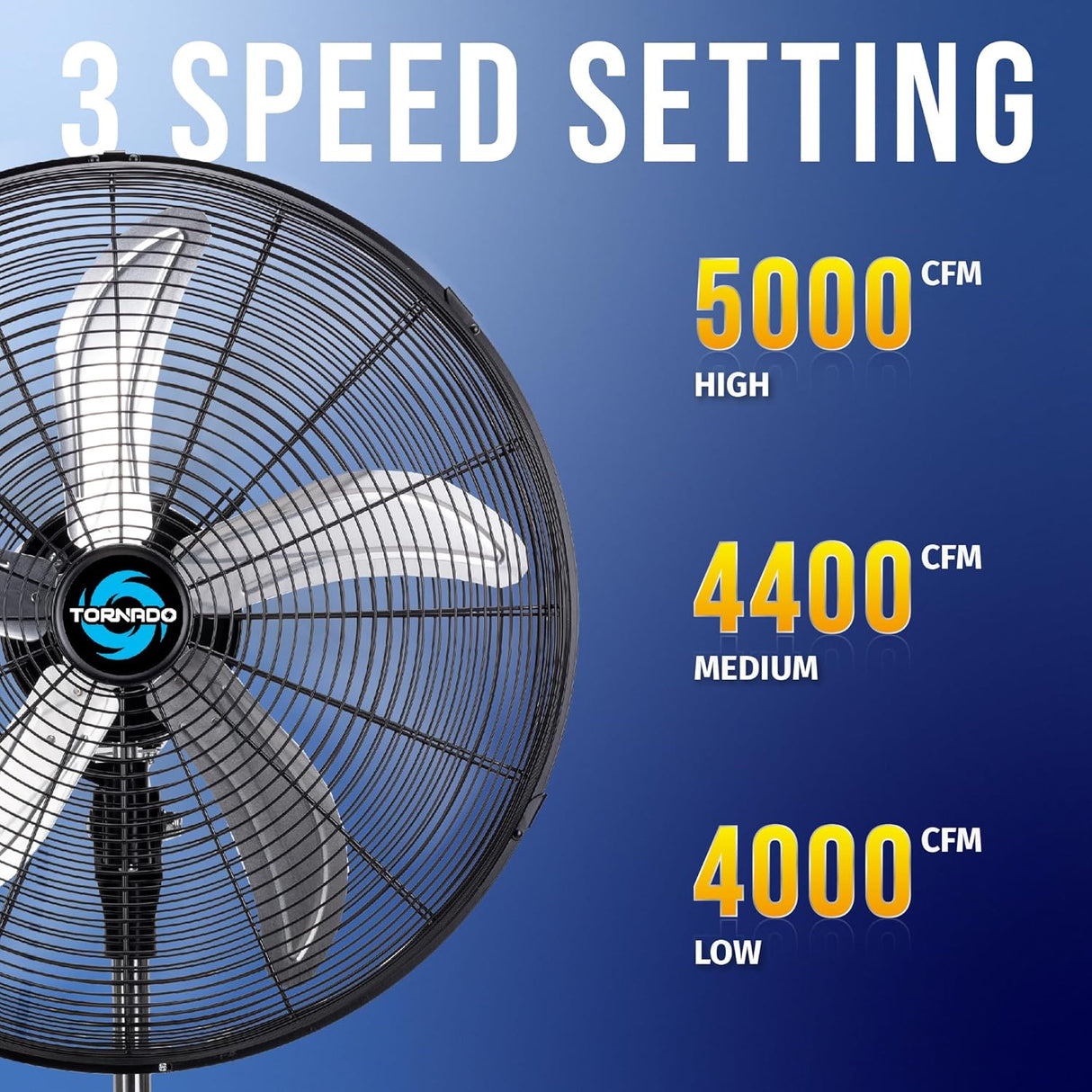 Ventilador Oscilante Tornado 20 - 3 Velocidades, 5000 CFM